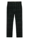 Rrl Plaid Tapered Trousers In Black