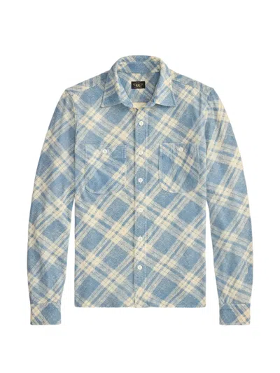 Rrl Plaid-check Long-sleeve Shirt In Multi