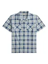 Rrl Plaid-pattern T-shirt In Blue