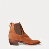 Rrl Plainview Suede Chelsea Boot In Brown