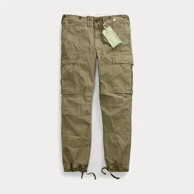 Rrl Poplin Cargo Trouser In Green