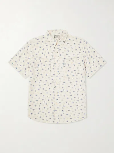 Rrl Printed Linen And Cotton-blend Shirt In White