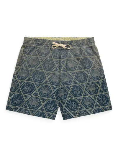 Rrl Printed Shorts In Blue
