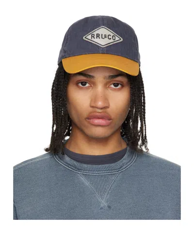 Rrl Purple  Yellow Herringbone Twill Trucker Cap In Multicolor