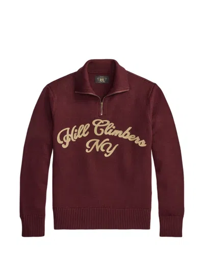 Rrl Quarter-zip Wool Sweater In Transparent