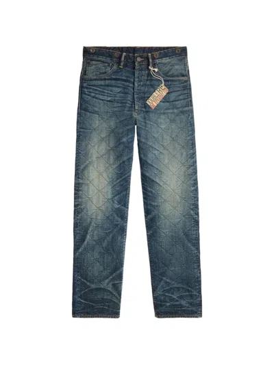 Rrl 퀼팅 스트레이트 진 In Blue
