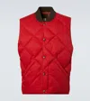 Rrl Quilted Twill Vest In Red