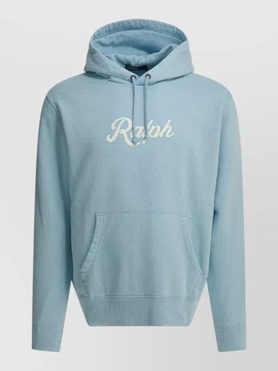 Rrl By Ralph Lauren Ralph Light Blue Cotton Hoodie