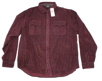 Pre-owned Rrl Ralph Lauren Ralph Lauren Rrl Red Black Buffalo Check Plaid Flannel Western Shirt Jacket 2xl