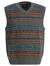 Rrl By Ralph Lauren Fair Isle Wool Vest In Gray