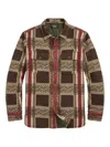 Rrl Checked Padded Shirt Jacket In Brown