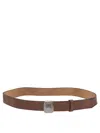 Rrl Ralph Lauren  Leather Belt With Slider Buckle
