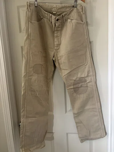Pre-owned Rrl Ralph Lauren Rrl Patchwork Repair Pants In Sand