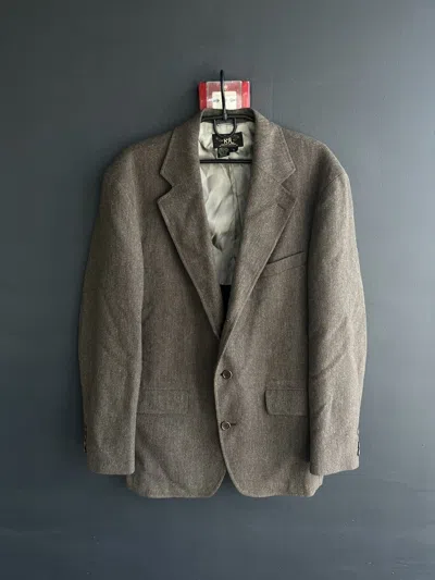 Pre-owned Rrl Ralph Lauren X Vintage Rrl Ralph Laurent Double Rl Wool Tweed Blazer Jacket L Size In Grey