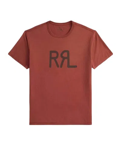 Rrl Ranch Logo Crew Neck T-shirt In Brown