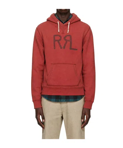 Rrl Ranch Logo Hoodie In Red