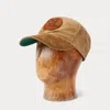 Rrl Ranch Logo Suede Ball Cap In Tan