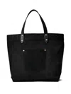 Rrl Ranch Suede Tote Bag In Black