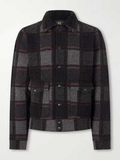 Rrl Raston Checked Wool Jacket In Multi