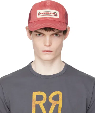 Rrl Red Logo-patch Twill Trucker Cap