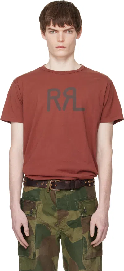 Rrl Red Ranch Logo T-shirt In Burgundy