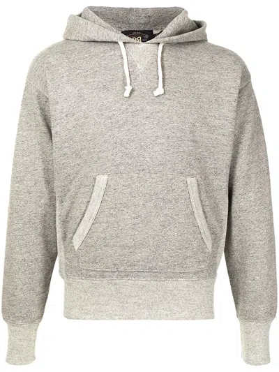 Rrl Rib-edge Drawstring Hoodie In Grey