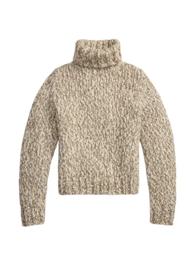 Rrl Roll-neck Knitted Jumper In Neutral