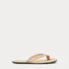 Rrl Roughout Suede Flip-flop In Neutral