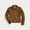 Rrl Roughout Suede Jacket In Brown