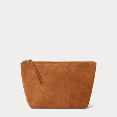 Rrl Roughout Suede Pouch In Brown