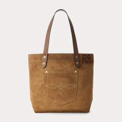 Rrl Roughout Suede Tote In Burgundy
