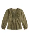 Rrl Bluse Mit Rüschen In Green