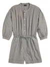 Rrl Saige Striped Playsuit In Gray