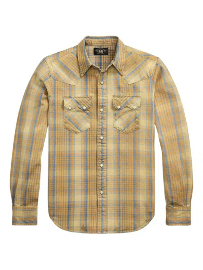 Rrl Sawtooth Shirt In Brown