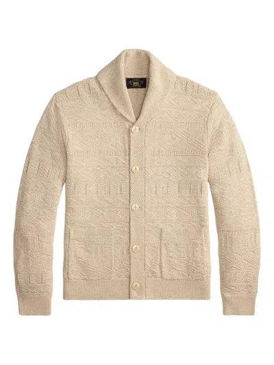 Rrl Shawl-collar Button Cardigan In Neutral