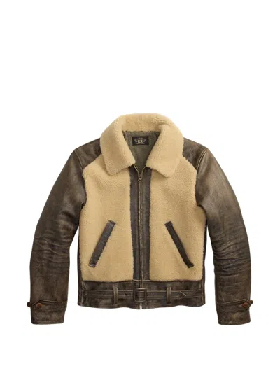 Rrl 시어링 레더 재킷 In Multi