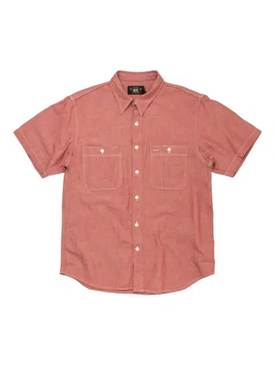 Rrl Short-sleeve Chambray Shirt In Pink