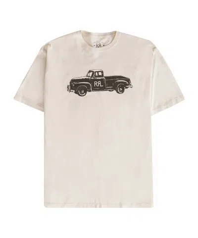 Rrl Short-sleeved Truck Print T-shirt In Neutral