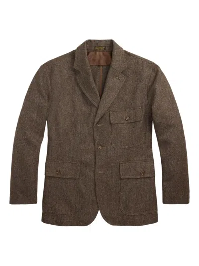 Rrl Single-breasted Blazer In Brown