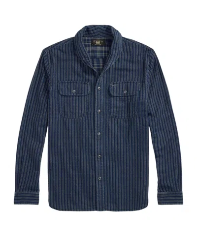 Rrl Single-breasted Shirt In Blue