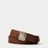 Rrl Slider-buckle Leather Belt In Brown