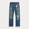 Rrl Slim Boot Sutton Repaired Selvedge Jean In Blue