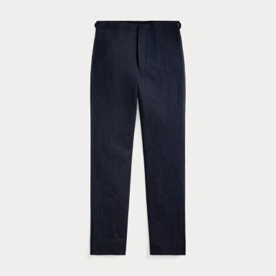 Rrl Slim Fit Indigo Denim Tuxedo Trouser In Blue