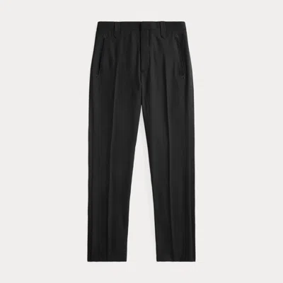 Rrl Slim Fit Wool Western Tuxedo Trouser In Black