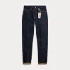 Rrl Slim Narrow Once-washed Selvedge Jean In Blue