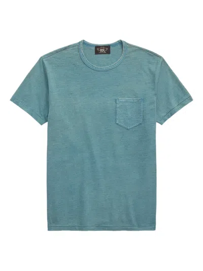Rrl T-shirt Mit Slub-struktur In Blue