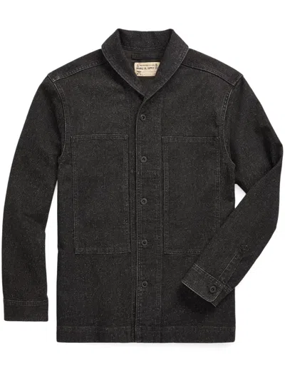 Rrl Stanton Denim Shirt In Black