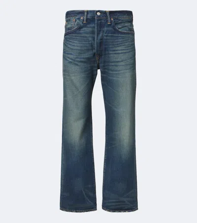 Rrl Straight Jeans In Blue