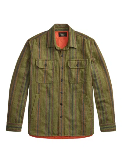 Rrl Striped Chest-pocket Shirt In Multi