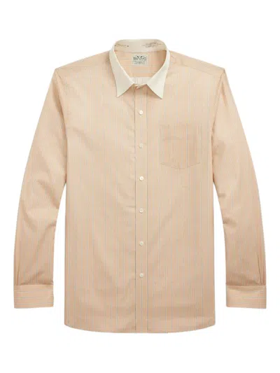 Rrl Striped Cotton Shirt In Multi